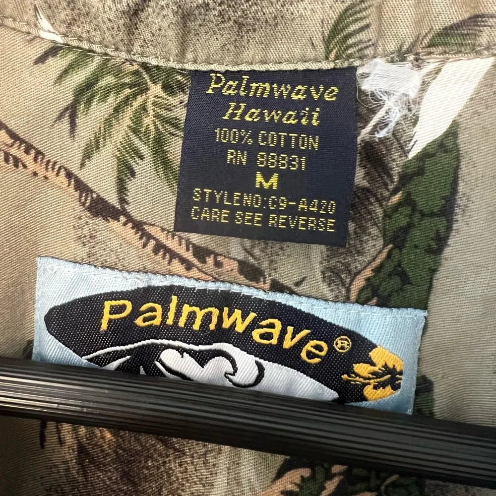 Palmwave Hawaiian 100% Cotton Button Down Vintage-inspired Relaxed Surf Shirt M - Picture 4 of 6